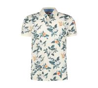 New Zealand Auckland NZA Men's Polo Shirt Isamel Beige Green Floral 25CN114 1114