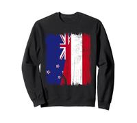 New Zealand Austria Half Flag New Zealand Austrian Heritage Sweatshirt