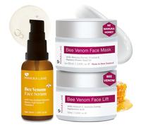 New Zealand Bee Venom Complete Skin Care Regimen | Includes (1) Bee Venom Face Mask, (1) Bee Venom Face Serum, (1) Bee Venom Face Lift | Powerful, Safely Derived, and Natural Ingredients.