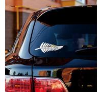New Zealand Born and Raised Fern Kiwi Sticker Decal Vinyl - 2 Pack White 15.2cm - for Car Boat Laptop Cup No Background Die-Cut