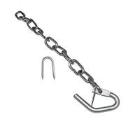 New Zealand Chain Gate Fastener 420MM or 1000MM (Zinc Plated Staple Latch Catch) (Long (1000MM))