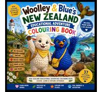 New Zealand educational adventure colouring book: Includes Māori words and NZ wildlife (Woolley and Blue's Adventures)
