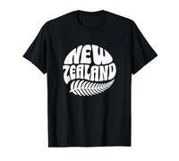 New Zealand Fern Icon NZ Black Kiwi Pride Travel Gift Value Graphic T-Shirt