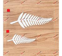 New Zealand Fern Kiwi Decal Vinyl Sticker - 2 Pack White, 10.2cm, 15.2cm - No Background for Car Boat Laptop