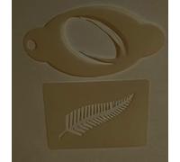 New Zealand Fern & Rugby Ball face Paiting stenicls Reusable World Cup
