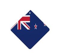New Zealand Flag 4 Pcs Car Air Freshener Cards, Hanging Disposable Card Fresheners for Vehicles, Lavender Scented