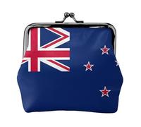 New Zealand Flag coin purse for women,small womens wallet,small makeup bag for purse,ultra-thin retro change wallet, Black, One Size, Art Deco