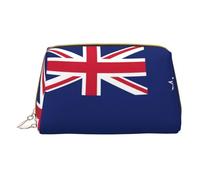 New Zealand Flag Leather Hand-Held Zipper Makeup Bag Storage Bag for Miscellaneous Items Pen Case
