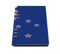New Zealand Flag Leather Refillable Notebook with 90 Sheets Travel A5 Notebooks Writing Journal Personal Planner