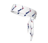 New Zealand Flag Map Print Head Tie Headbands, Ninja Karate Tie, Athletic Sweatbands,Sweat Wicking Workout Head Band