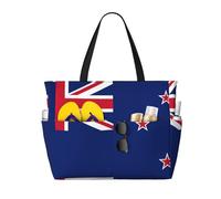 New Zealand Flag Multifunctional Beach Travel Bag Multi Pocket Fashionable Design Suitable for Various Outdoor Venues