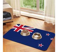 New Zealand Flag Pet Absorbent Leather Placemat 30x45cm Beautiful Design Cat and Dog Bowl Mat Portable Storage