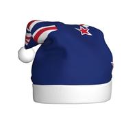 New Zealand Flag Plush Christmas Hat Comfortable Headwear for Holiday Parties and Parent Child Activities