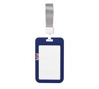 New Zealand Flag Print Card Badge Holder, with Detachable Soft Lanyard, for Office/Hospital/Factory