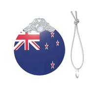 New Zealand Flag Print Christmas Metal buckle Glass round pendant Ornaments, 2025 Xmas Tree Decoration