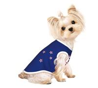 New Zealand Flag Print Dog Lightweight Shirt,Summer Cool Breathable Dog t Shirts,Pet Sleeveless Stretchy Clothes