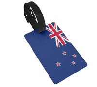 New Zealand Flag Print Luggage Tags with Detachable Wristband, Travel Bag Tags, Easy to Identify