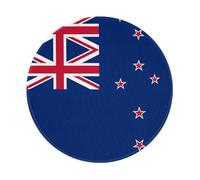 New Zealand Flag Print Round Mousepad, Rubber Base Computer Mousepad for Laptop, Desktop and Gaming