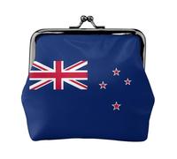 New Zealand Flag Print Women'S Kiss Lock Coin Pouch, Mini Wallet For Cards And Lipstick, Soft Compact Purse