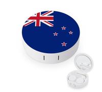 New Zealand Flag Round Travel Contact Lens Kit with Mirror