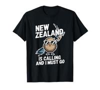 New Zealand is Calling and I Must Go Kiwi Bird T-Shirt