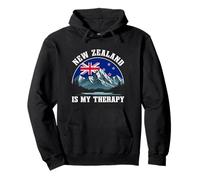 New Zealand Is My Therapy Mountains Flag Scenic Escape Pullover Hoodie