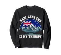 New Zealand Is My Therapy Mountains Flag Scenic Escape Sweatshirt