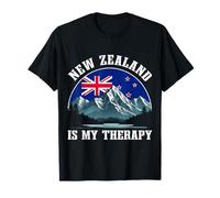 New Zealand is My Therapy Mountains Flag Scenic Escape T-Shirt