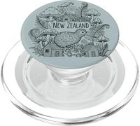 New Zealand Kiwi Bird Doodle Maori Haka | NZ Rugby Artwork PopSockets PopGrip for MagSafe