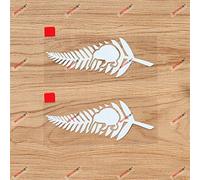 New Zealand Kiwi Bird Fern Decal Sticker Vinyl - 2 Pack White, 10.2cm - for Car Boat Laptop 01241