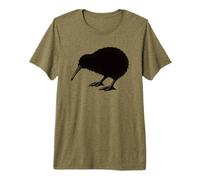 New Zealand Kiwi Bird Minimalist Silhouette Wildlife Design Premium T-Shirt