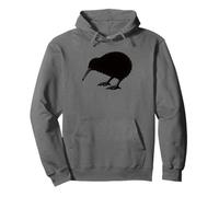 New Zealand Kiwi Bird Minimalist Silhouette Wildlife Design Pullover Hoodie