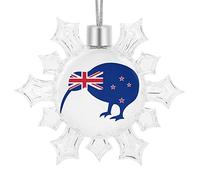 New Zealand Kiwi Bird Novelty Snowflake Christmas Ornaments Hanging Gift Decorations For Home Xmas Tree Holiday Funny