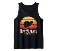 New Zealand Kiwi Bird Retro Sunset Travel Design Tank Top