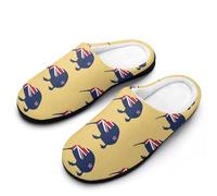 New Zealand Kiwi Birds Slippers Women Winter Warm Cotton Hotel Slippers Anti-Slip Indoor Slip-Ons House Shoes 9-10（40-41）