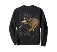 New Zealand Kiwi Christmas Lights Santa Hat Winter Snow Sweatshirt