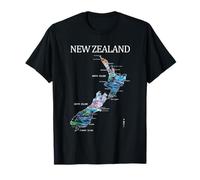 NEW ZEALAND KIWI DETAILED MAP T-Shirt