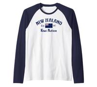 New Zealand Kiwi Nation Est. 1907 Raglan Baseball Tee