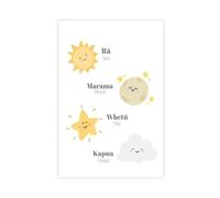 New Zealand Maori Children's Education Poster Canvas Poster Wall Art Decor Print Picture Paintings for Living Room Bedroom Decoration 08x12inch(20x30cm)