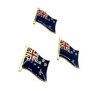 New Zealand Oceana Metal Enamel Country Flag Pin Badge Pack of 3