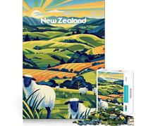New Zealand Pastures 1000 Piece Jigsaws for Adults Mind Exercise Toy Quiet Fun Design Assembly Thoughtful Gift (38x26cm)