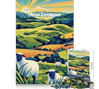 New Zealand Pastures 1000 Piece Jigsaws for Adults Mind Exercise Toy Quiet Fun Design Assembly Thoughtful Gift (38x26cm)
