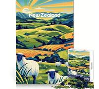 New Zealand Pastures Hard Jigsaw Puzzle for Adults 1000 Pieces Logic Train Toy Peaceful Time Smooth Cut Premium Gift (50x75cm)