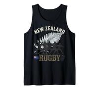 New Zealand Rugby Vintage Haka Silhouette with Silver Fern Tank Top
