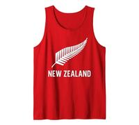 New Zealand Silver Fern Tank Top, Men, Red, Small