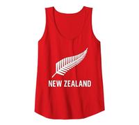 New Zealand Silver Fern Tank Top, Women, Red, X-Large