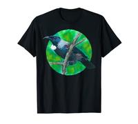 New Zealand Tui Bird (Parsons Bird) Acrylic Painting T-Shirt