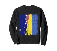 New Zealand Ukraine Half Flag New Zealand Ukrainian Heritage Sweatshirt