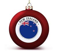 New Zealand Xmas Ball Ornament - New Zealand Flag Ball Ornaments Nations Flag Hanging Ornaments Keepsake Souvenir for Christmas Tree Decoration Seasonal Holiday Party Supplies