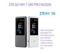 New ZTE U60 Pro MU5250 5G Pocket WIFI Router 5G-A Snapdragon X75 WiFi7 Mobile Router